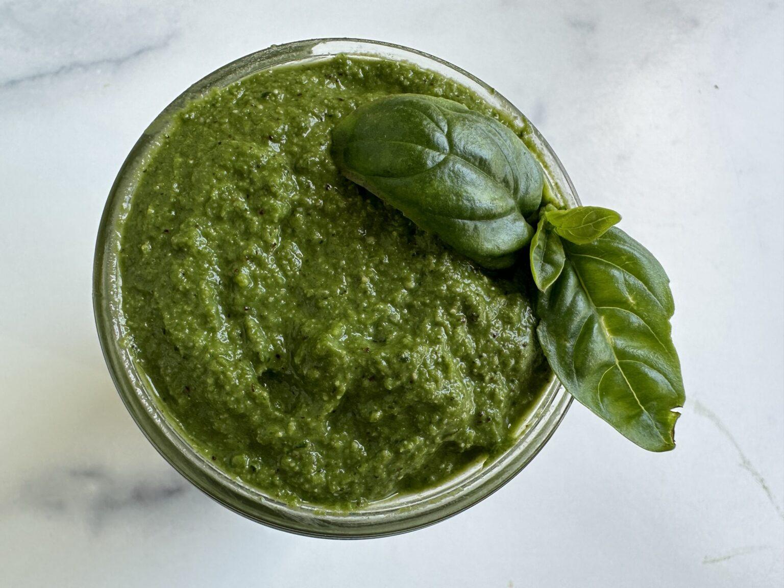 Oil Free Basil Pesto Nutmeg Notebook
