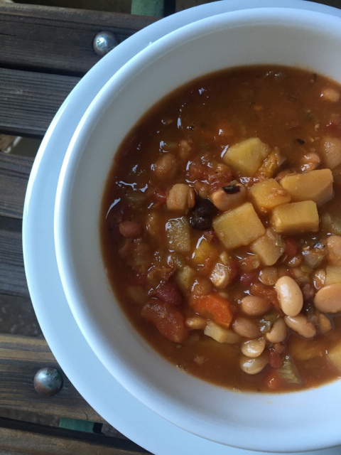Vegan Multi Bean Soup - Slow Cooker Nutmeg Notebook