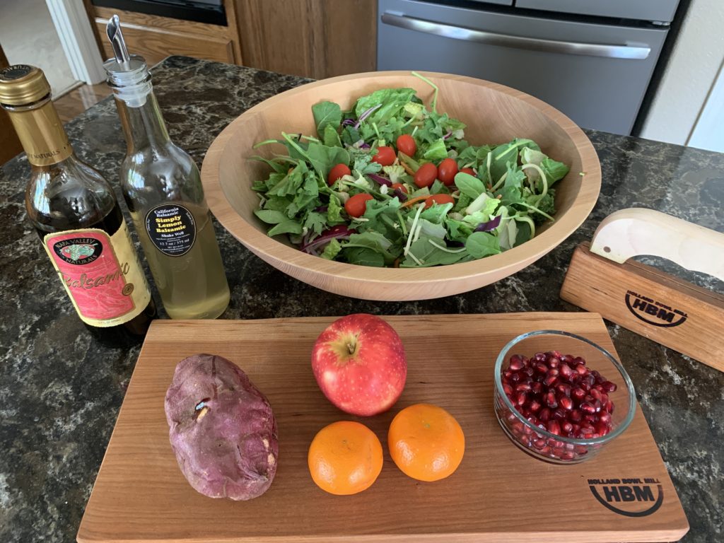 How To Make A Chopped Salad Using The Holland Wood Bowl - Nutmeg Notebook