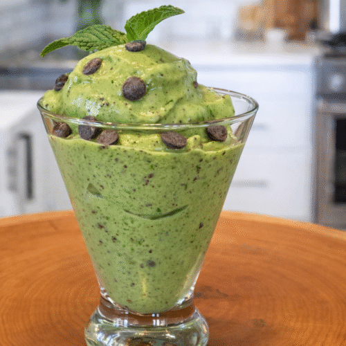 Vegan Mint Chocolate Chip Nice Cream – Sugar Free – Plus A Ninja