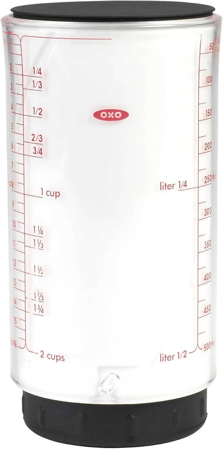 Amazon.com: OXO Good Grips Adjustable Liquid Measuring Cup, 2 Cup Capacity | Useful for Measuring & Dispensing Peanut Butter, Honey and Other Liquids, Measurement Markings, Dishwasher Safe: Home &...