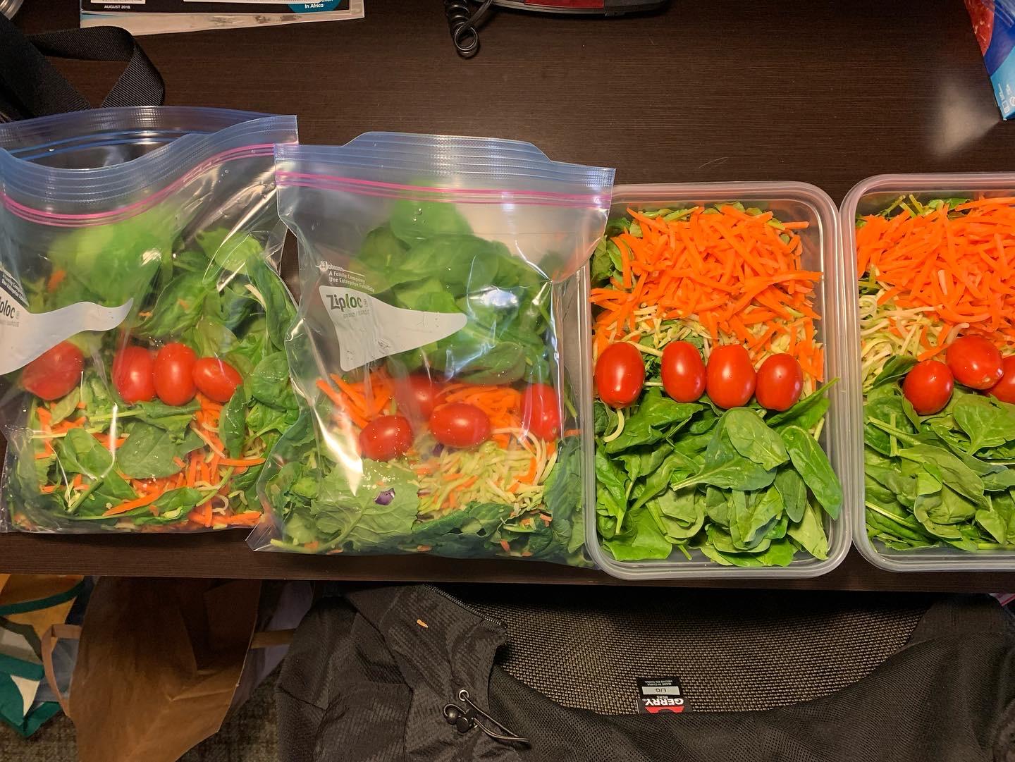 View of Vegan Travel Meal Prep/Suitcase Pantry - Nutmeg Notebook