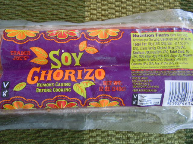 Trader Joe's Soy Chorizo