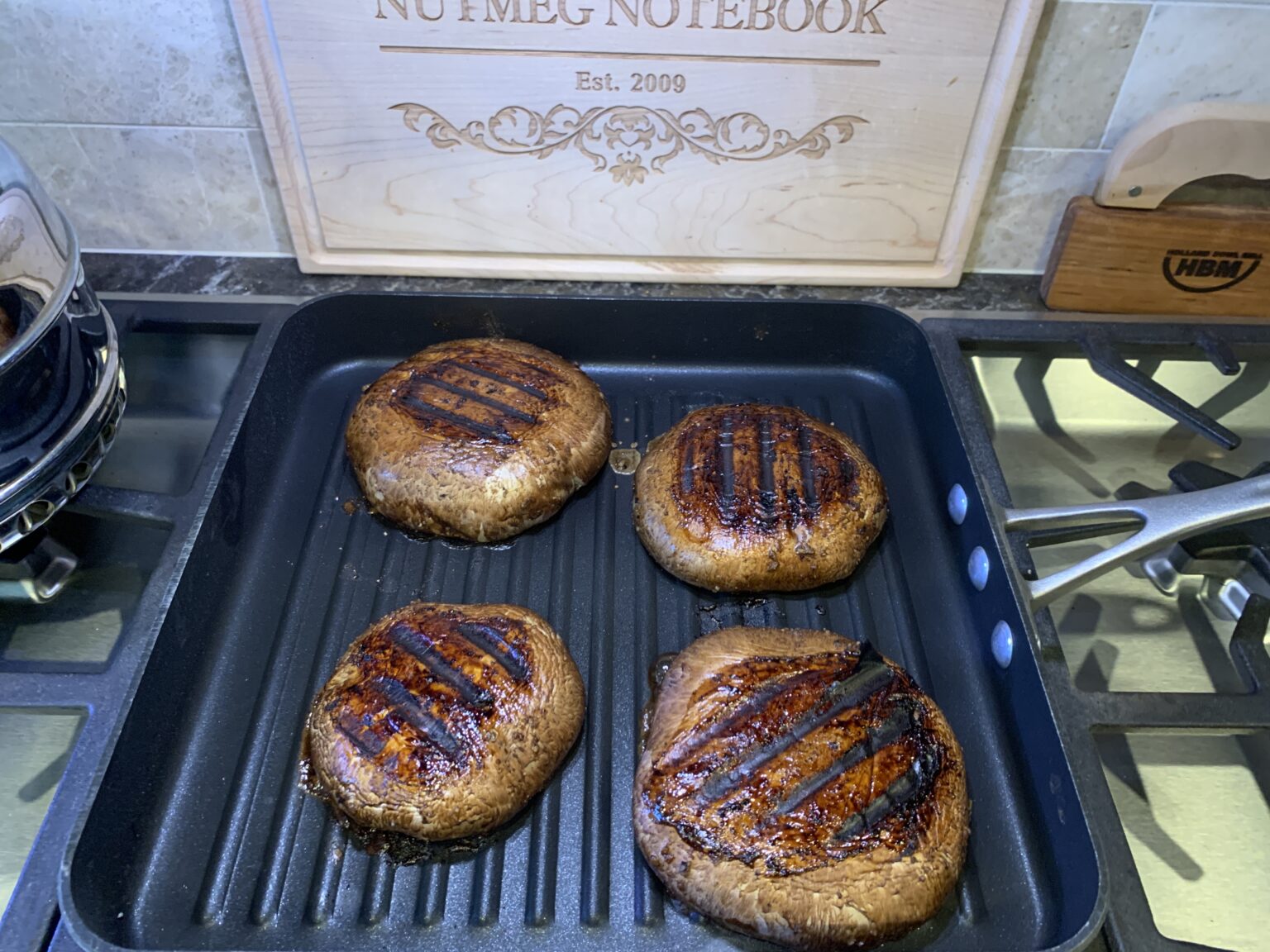 Smoked Hickory Balsamic Grilled Portobello Mushrooms Nutmeg Notebook