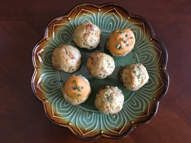 Garlic Mashed Potato Balls and Stuffed Baby Bella's Nutmeg Notebook