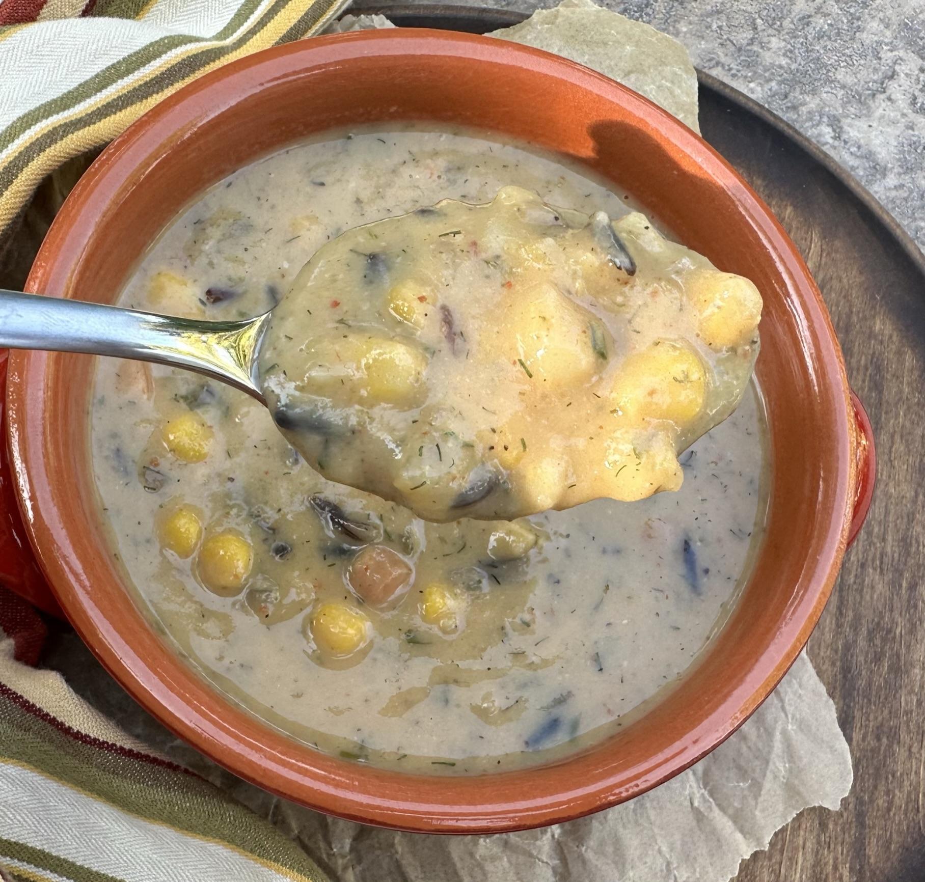 Vegan Potato Corn Chowder Nutmeg Notebook